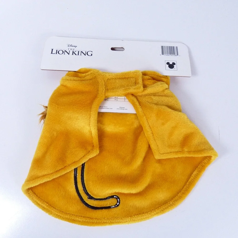 NEW Disney Lion King Simba Pet Halloween Costume Plush Fleece M/L Dog Apparel